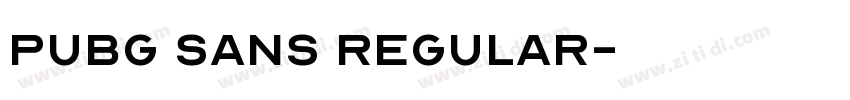 Pubg Sans Regular字体转换